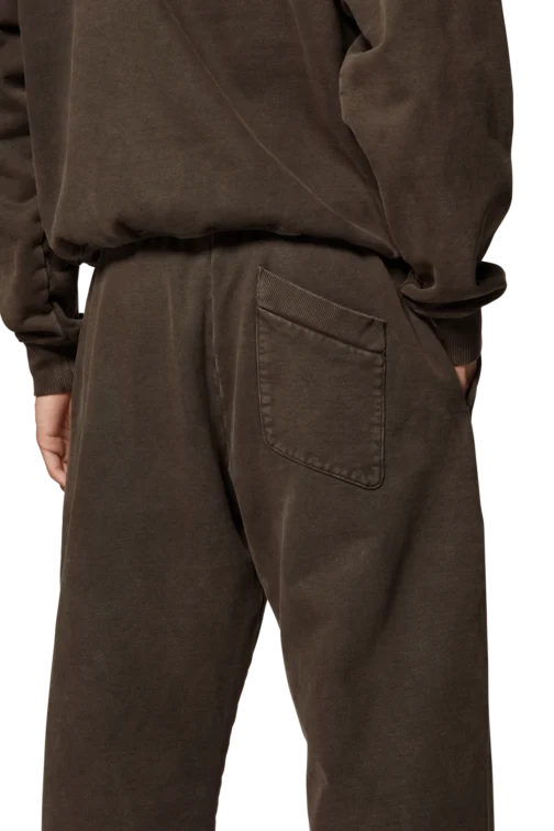 Broken Planet Basics Wide Leg Sweatpants Brown - Image 4