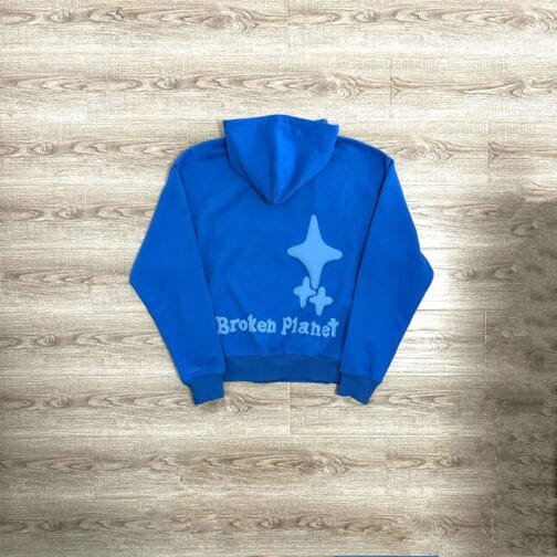 Blue Broken Planet Hoodie - Image 2