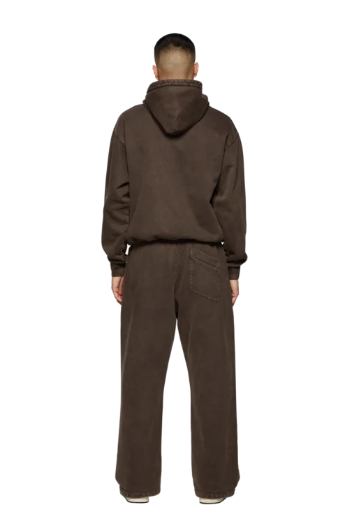 Broken Planet Basics Wide Leg Sweatpants Brown - Image 5