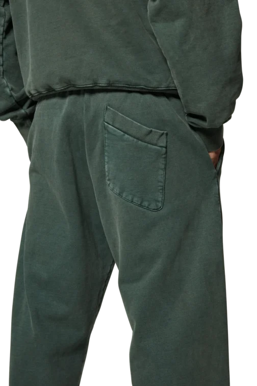 Broken Planet Wide Leg Sweatpants Green - Washed Soot - Image 2